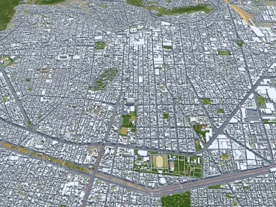 Toluca de Lerdo Mexico 35km AI Low-poly 3D model
