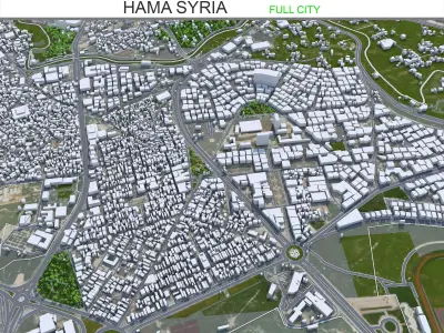 Hama Syria 15km Low-poly 3D model