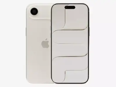 Apple iPhone Air Light Gold Low-poly 3D model