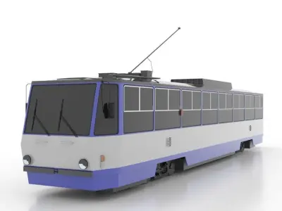 Tatra T3MR Low Low-poly 3D model