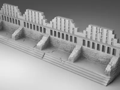 Mayan fence 3D print model
