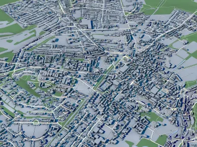 Cityscape Winchester Great Britain 3D model purchase
