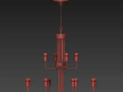 Le Marais Chandelier 12 Light 3D model