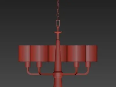 Palacio Collection chandelier with four lamps 3D model