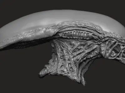 Alien Resurrection Warrior head 3D model