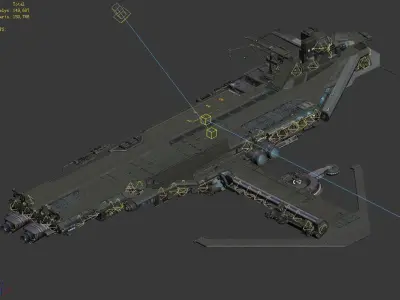 Spaceship - Catapult 01 3D model
