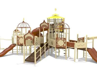 Islamic Mosque Playground Low-poly 3D model