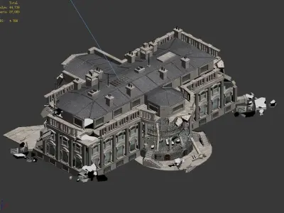 Different dimension - architecture - ruins 05 3D model