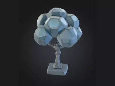 Stylized 3D Tree  Low Poly  Low-poly 3D model