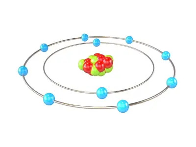 Neon Chemical Element v1 002 Low-poly 3D model