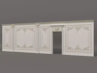 Wall Molding in Classic French style 55 3D model