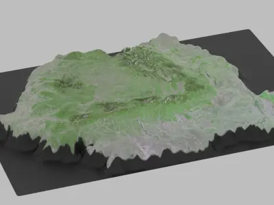 Romania Map Country Low-poly 3D model