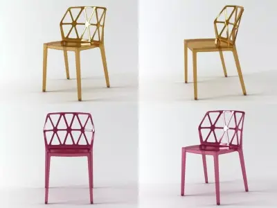 Chair four chairs 3D model