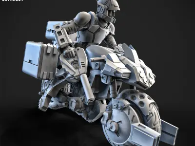 Blade Hurricane Pilot and Bike 100mm and 32mm Approx Height 3D print model