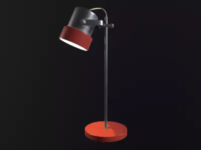 Vintage USSR desk lamp Low-poly 3D model