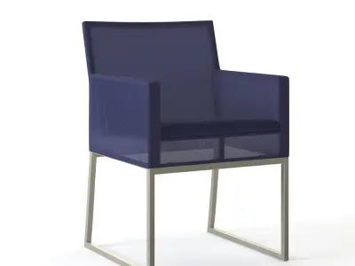 CRATE and BARREL-Dune Dining SET 3D model