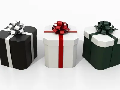  Gift Boxes - Signature Styles with Tied Ribbon Rosette 