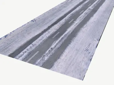 Snow Road BPR Texture Low-poly 3D model