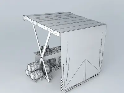 Market Stall Free 3D model
