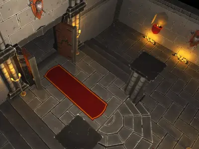 Modular Castle Low-poly 3D model purchase