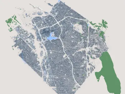 Oakland City California 3D model