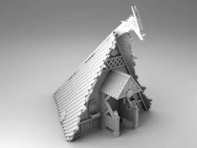 Vikings house on the swamp 3D print model