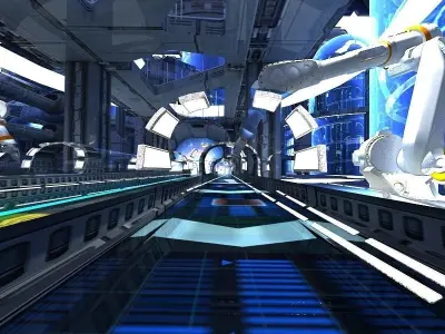 Sci Fi Factory Interior 3D model