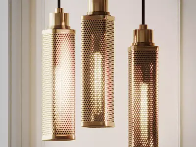 Oxon Hill 1 - Light Single Square Pendant 3D model