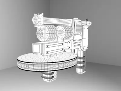 Sci-fi weapon Low-poly 3D model