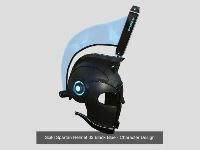 08 SciFi Spartan Helmet Collection - Character Design 3D Model Pack
