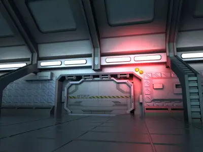 spaceship space station futuristic t sci-fi fantasy 3D model