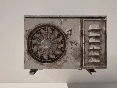 Air Conditioning Unit Low-poly 3D model