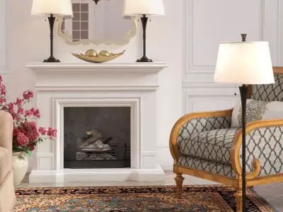 Herrin 3 Piece Floor and Table Light Lamp Set 3D model