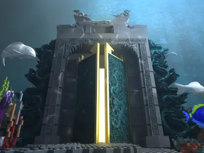 Dragon palace gate 3D model
