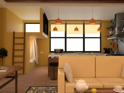 Studio Apartment Design  3D model