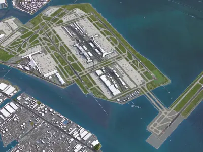 Tokyo - Haneda Airport - HND Low-poly 3D model