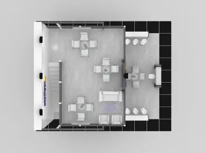 OTL Size 9 m x 7 m  Height 500 cm 3D model