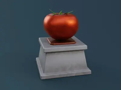 Tomato Monument Low-poly 3D model
