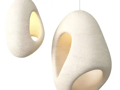 Art Wabi Sabi Pendant Light 3D model