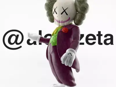 Kaws Joker Textured 3D model