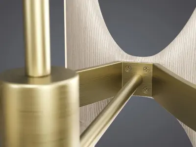 Bleached Ash and Onyx Chandelier 3D model