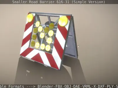 Smaller Road Barrier 616-31 - Simple Version Low-poly 3D model
