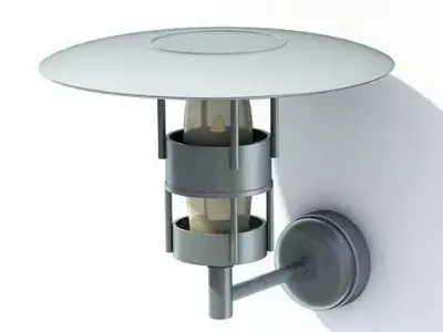 Silver Wall Lamp 3D model