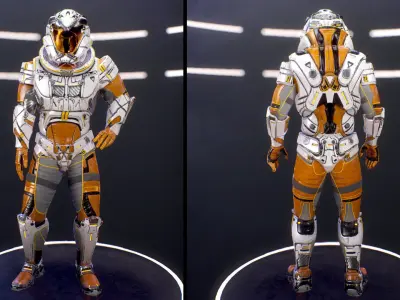 Sci-Fi Armor 7 Low-poly 3D model