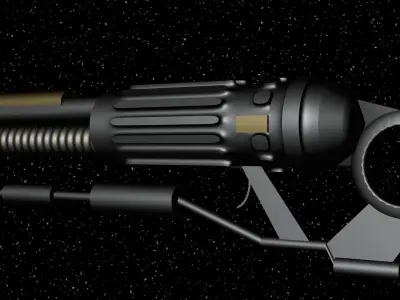 sci-fi weapon 3D model