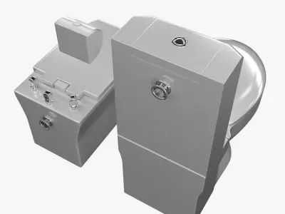 Toilet And Bidet 3D model