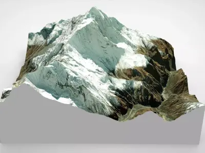 Mountain landscape Machapuchare Himalayas Nepal 3D model