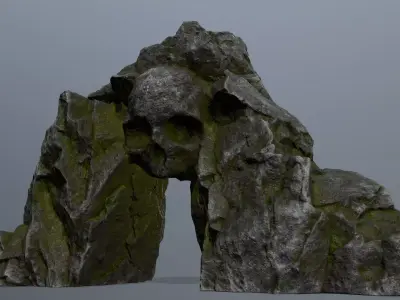 Skull Cave Low-poly 3D model