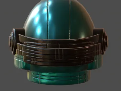 Gas mask helmet 3d model scifi Low-poly  Low-poly 3D model 290