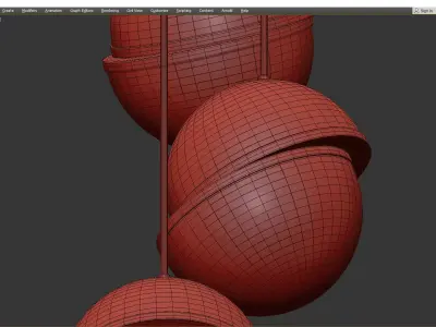 MINI CRESCENT MULTI LIGHT PENDANT Low-poly 3D model